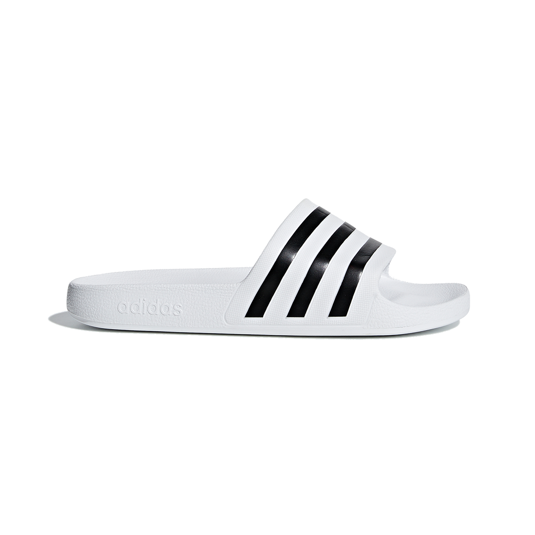 Adidas Men's Adilette Aqua Swim Slides in Cloud White/Core Black
