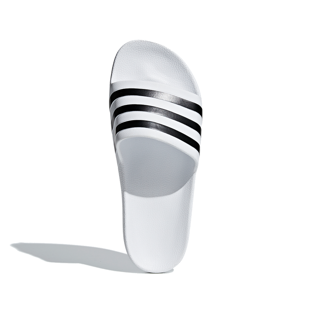 Adidas Men's Adilette Aqua Swim Slides in Cloud White/Core Black