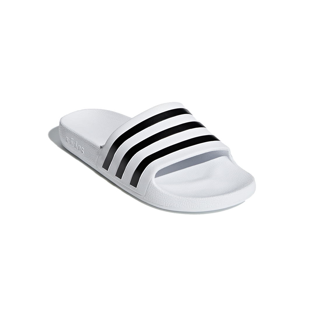 Adidas Men's Adilette Aqua Swim Slides in Cloud White/Core Black