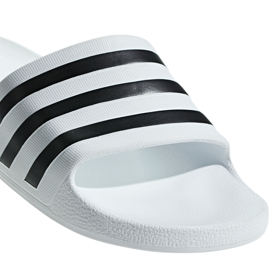 Adidas Men's Adilette Aqua Swim Slides in Cloud White/Core Black