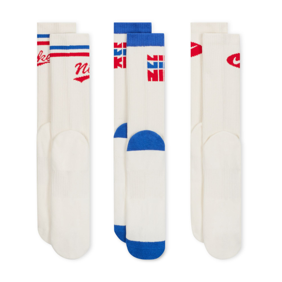 Nike Men Everyday Plus Crew Socks 3 Pair | HJ9336-901