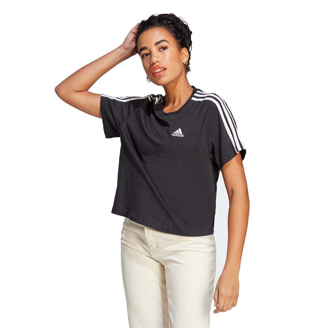 adidas Women's All Me 3-Stripe Bra,Black,XS : : Clothing