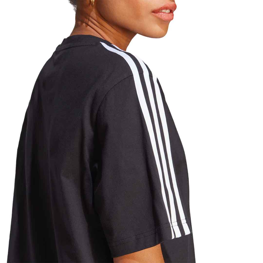adidas Women Essentials 3-Stripes Single Jersey Boyfriend Tee Dress | HR4923