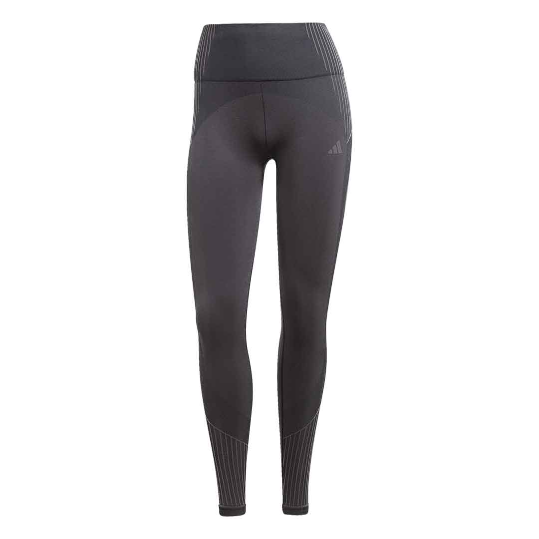 Adidas Women's Trefoil & 3 Stripes Leggings Black Grey Size 8 10 12 14