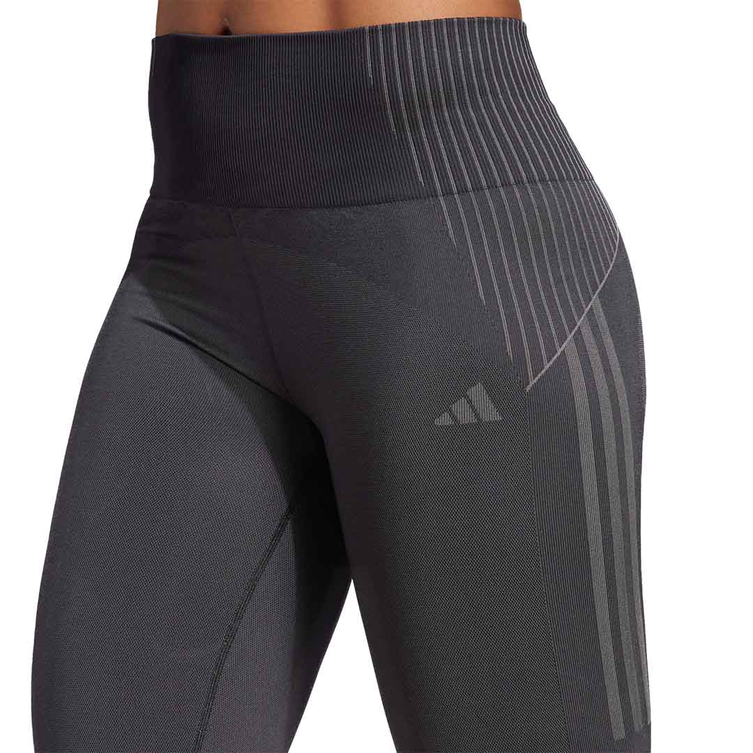 Adidas Climalite Leggings Side pocket Women’s Size S Black White Stripe