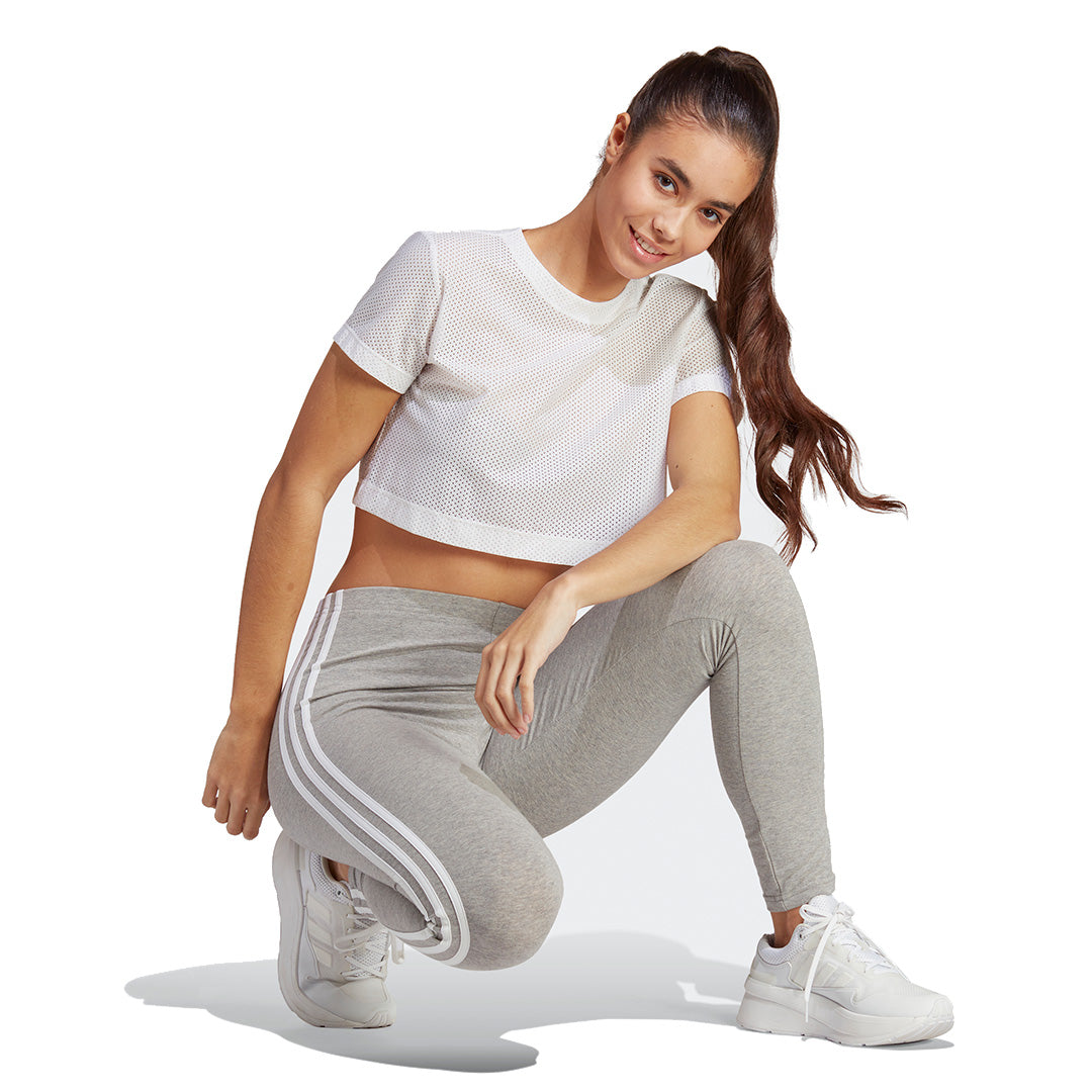 adidas Women Essentials 3-Stripes High-Waisted Single Jersey Leggings | IC7152
