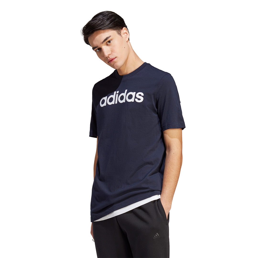 adidas Men Essentials Single Jersey Linear Embroidered Logo T-Shirt | IC9275