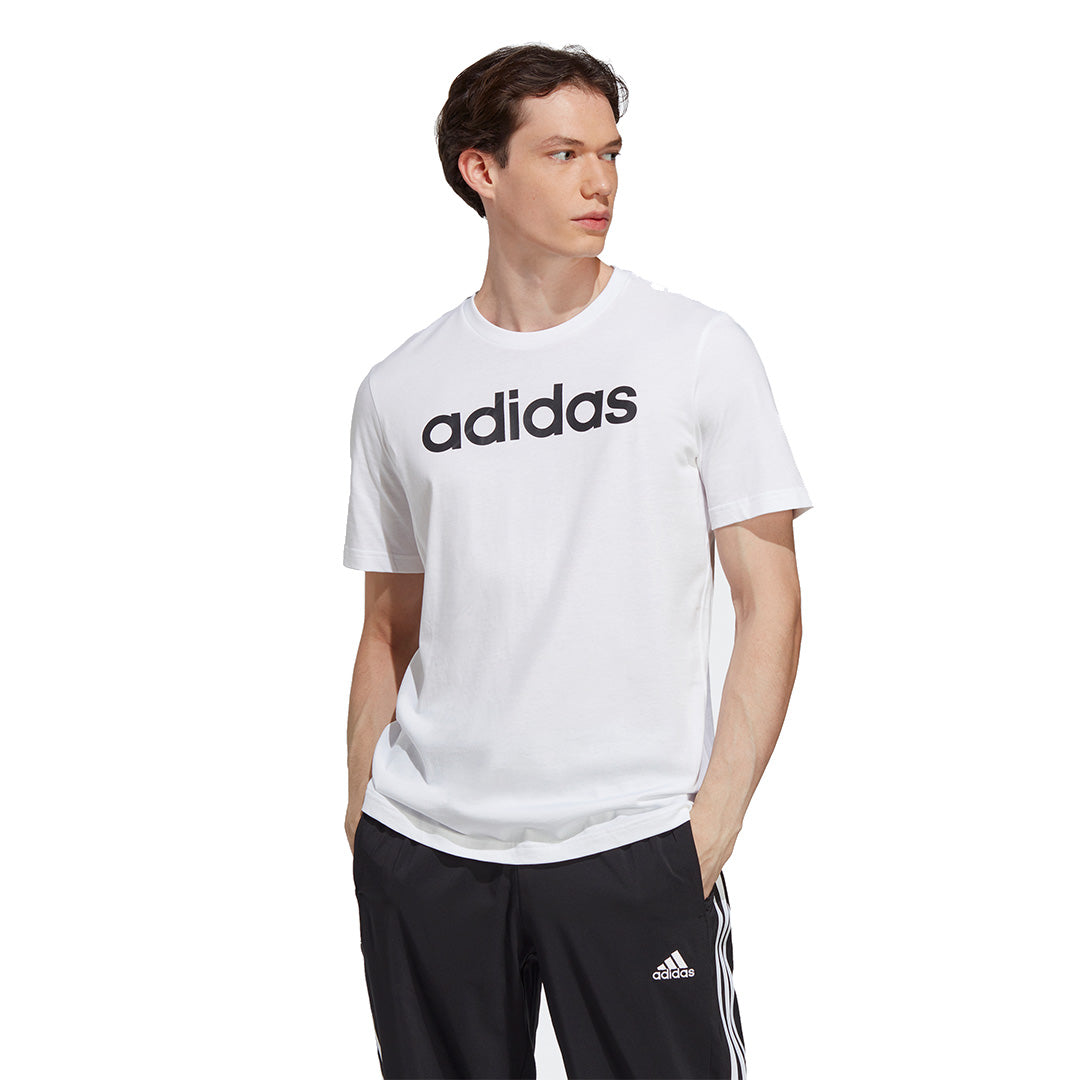 adidas Men Essentials Single Jersey Linear Embroidered Logo T-Shirt | IC9276