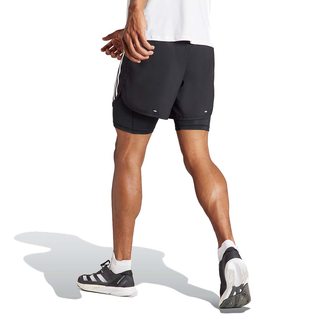 adidas Men Own the Run 3-Stripes 2-in-1 Shorts | IQ3808