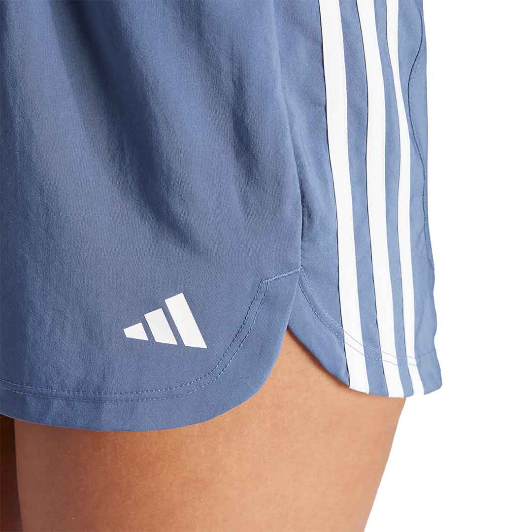 adidas Women Pacer Training 3-Stripes Woven High-Rise Shorts | IS1663