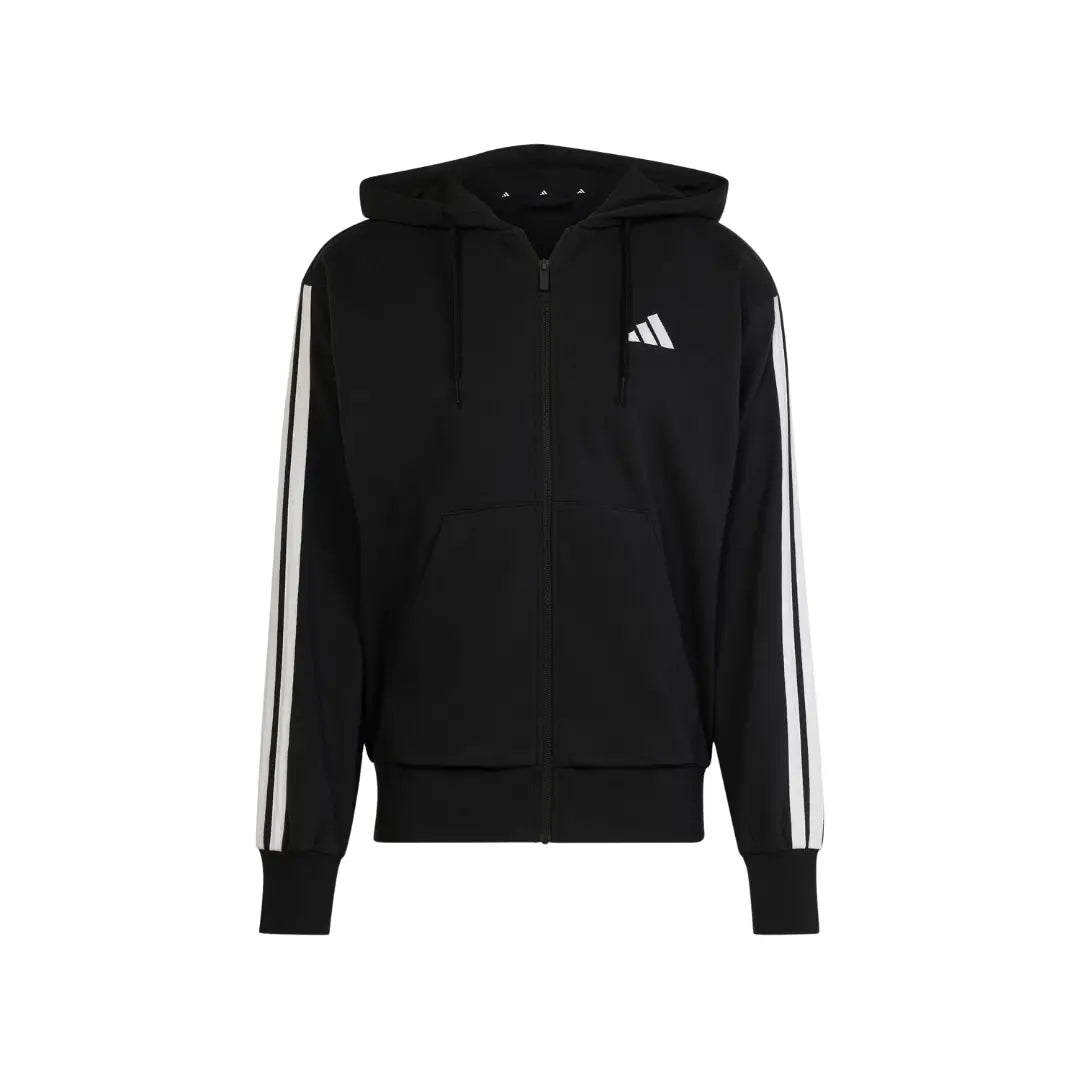 adidas Men 3-Stripes French Terry Full-Zip Hoodie | JD1877