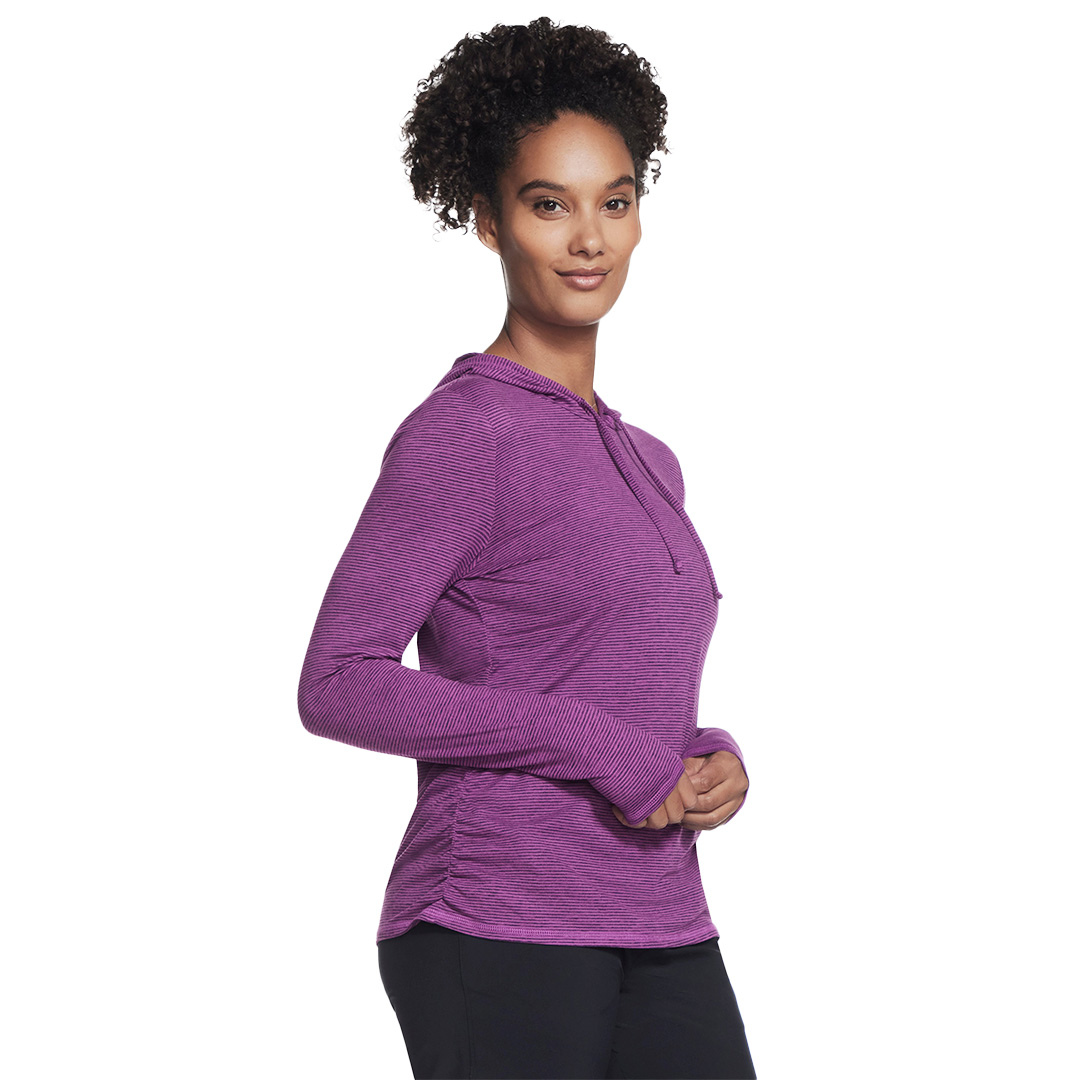Skechers Women Go DRI Harmony Stripe Hoodie | LT2PRHP