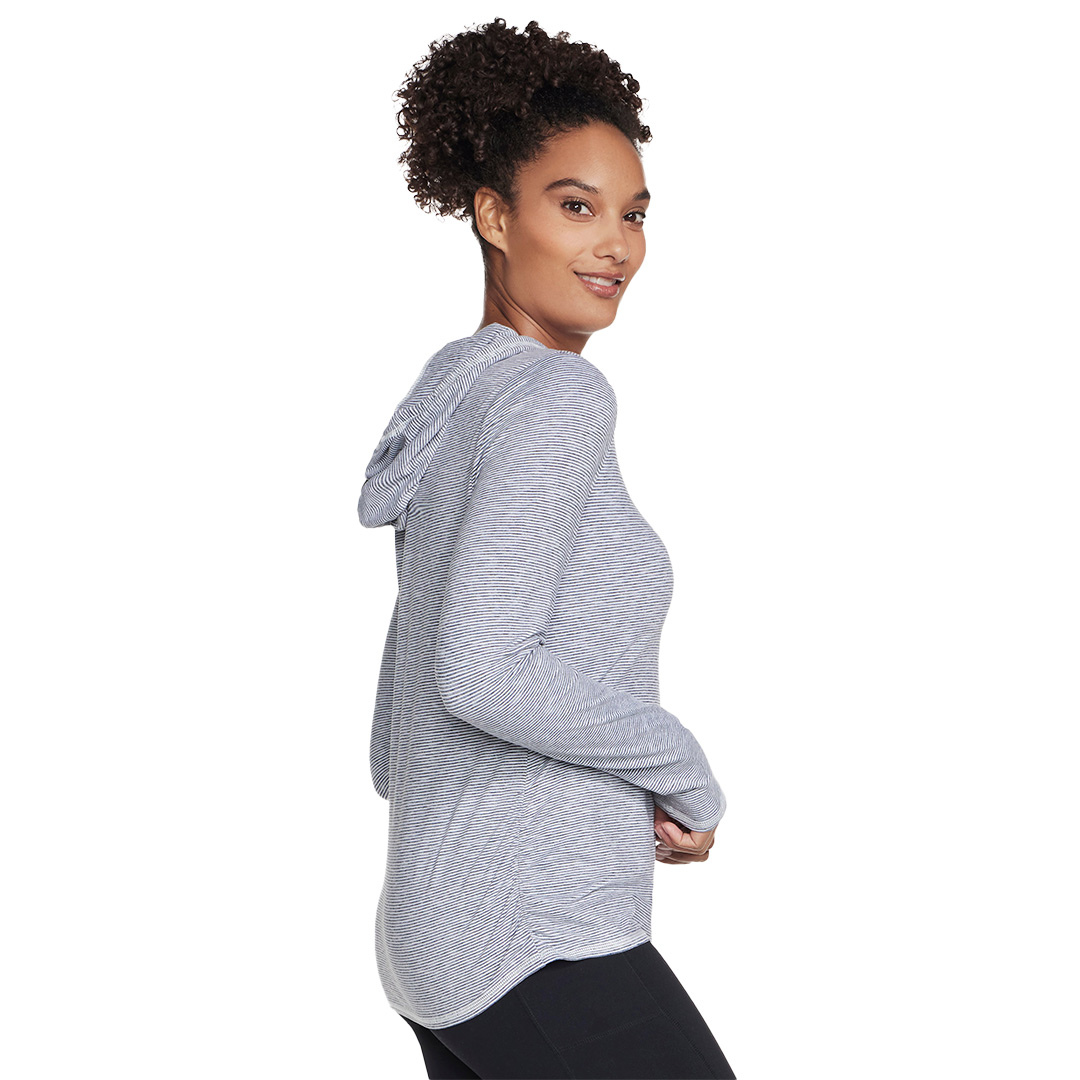 Skechers Women Go DRI Harmony Stripe Hoodie | LT2WHT