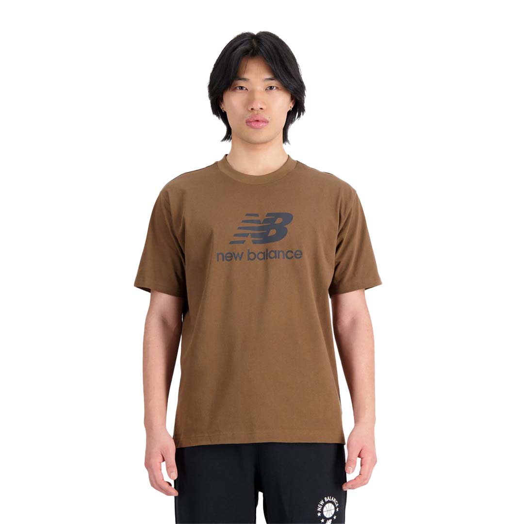 New Balance Men Essentials Stacked Logo Cotton Jersey 
Short Sleeve T-shirt | MT31541DHE