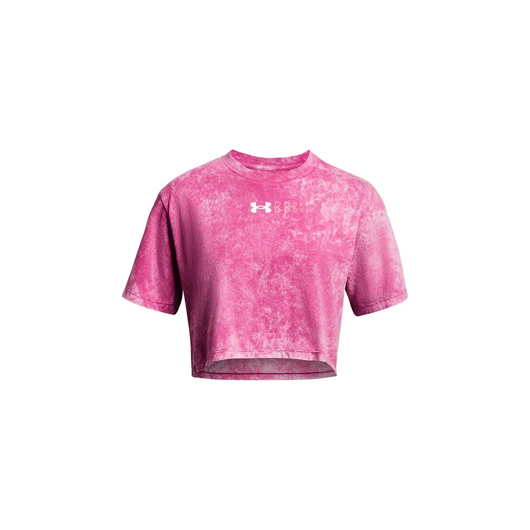 Under Armour Women Wash Logo Repeat Crop SS | 1385993-686