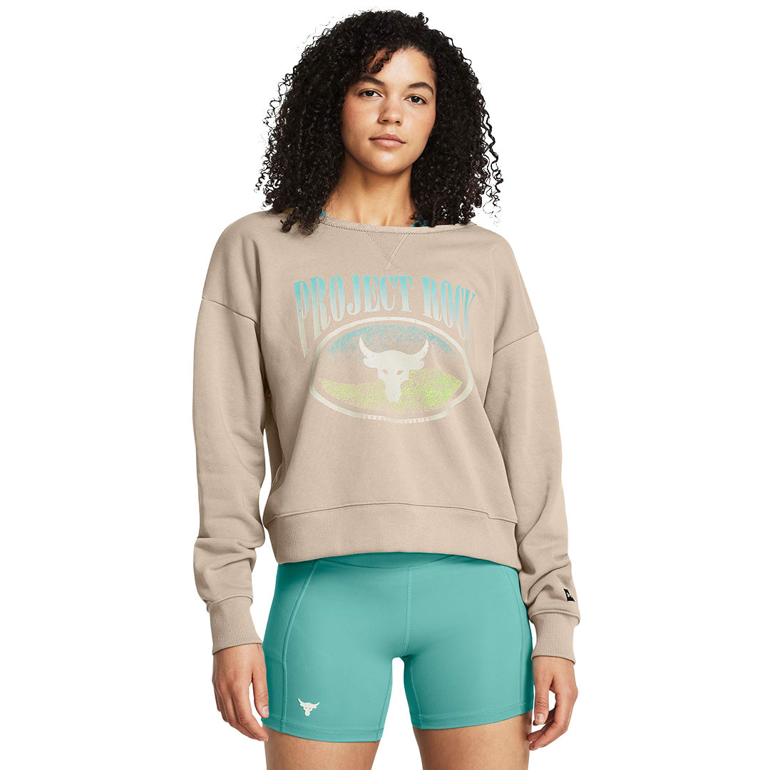 Under Armour Women Project Rock Heavyweight Terry Long Sleeve Q1 | 1382705-203
