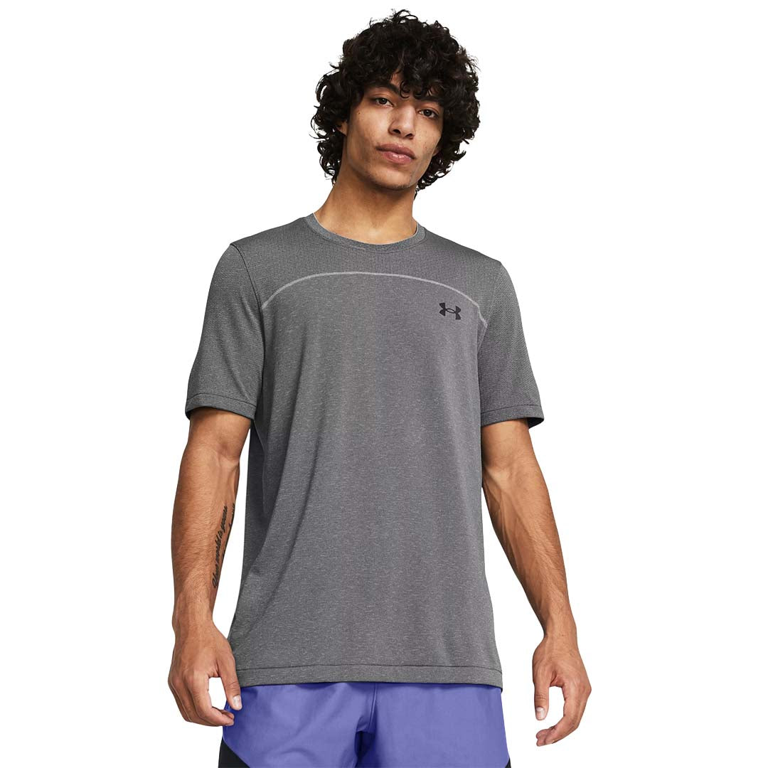 Under Armour Men Rush Seamless Wordmark Short Sleeve | 1382799-025
