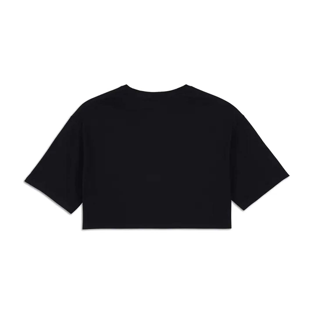 Vans Women Crop Top Logo Tee | VNA0185WTBLK