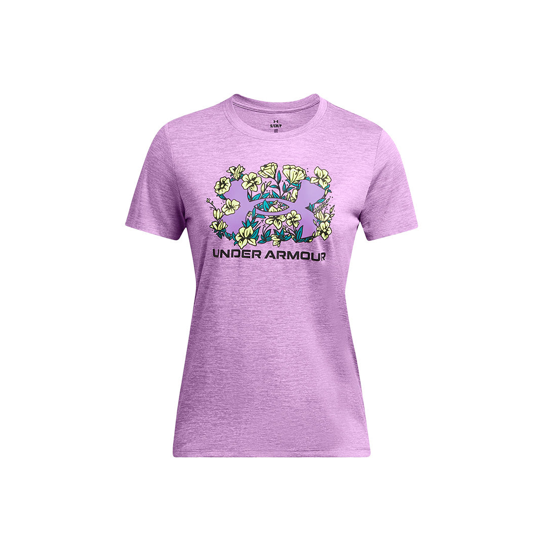 Under Armour Women Flower Tech Twist Short Sleeve | 1386044-560