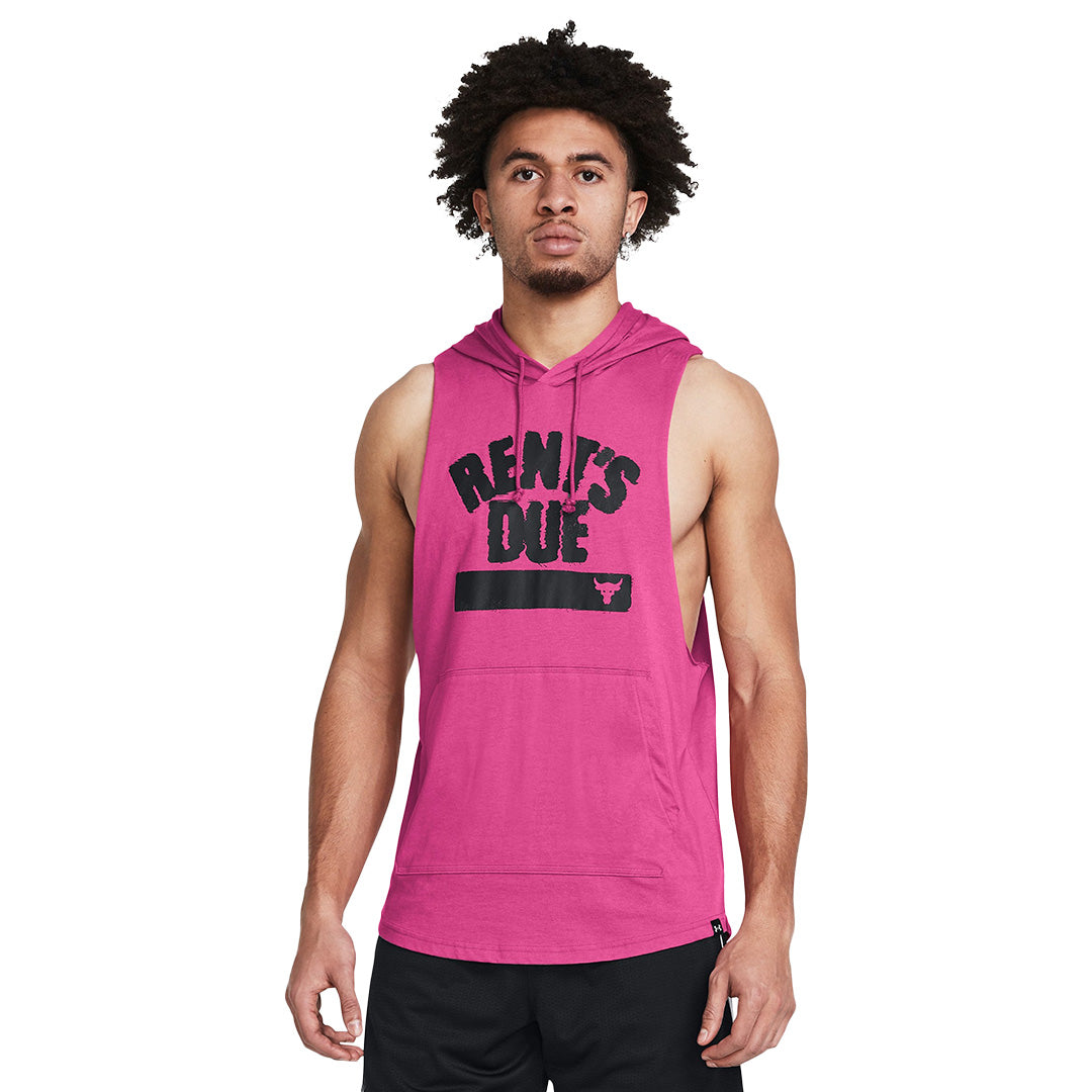 Under Armour Men Project Rock Rents Due Sleeve Less Hoodie | 1383303-686