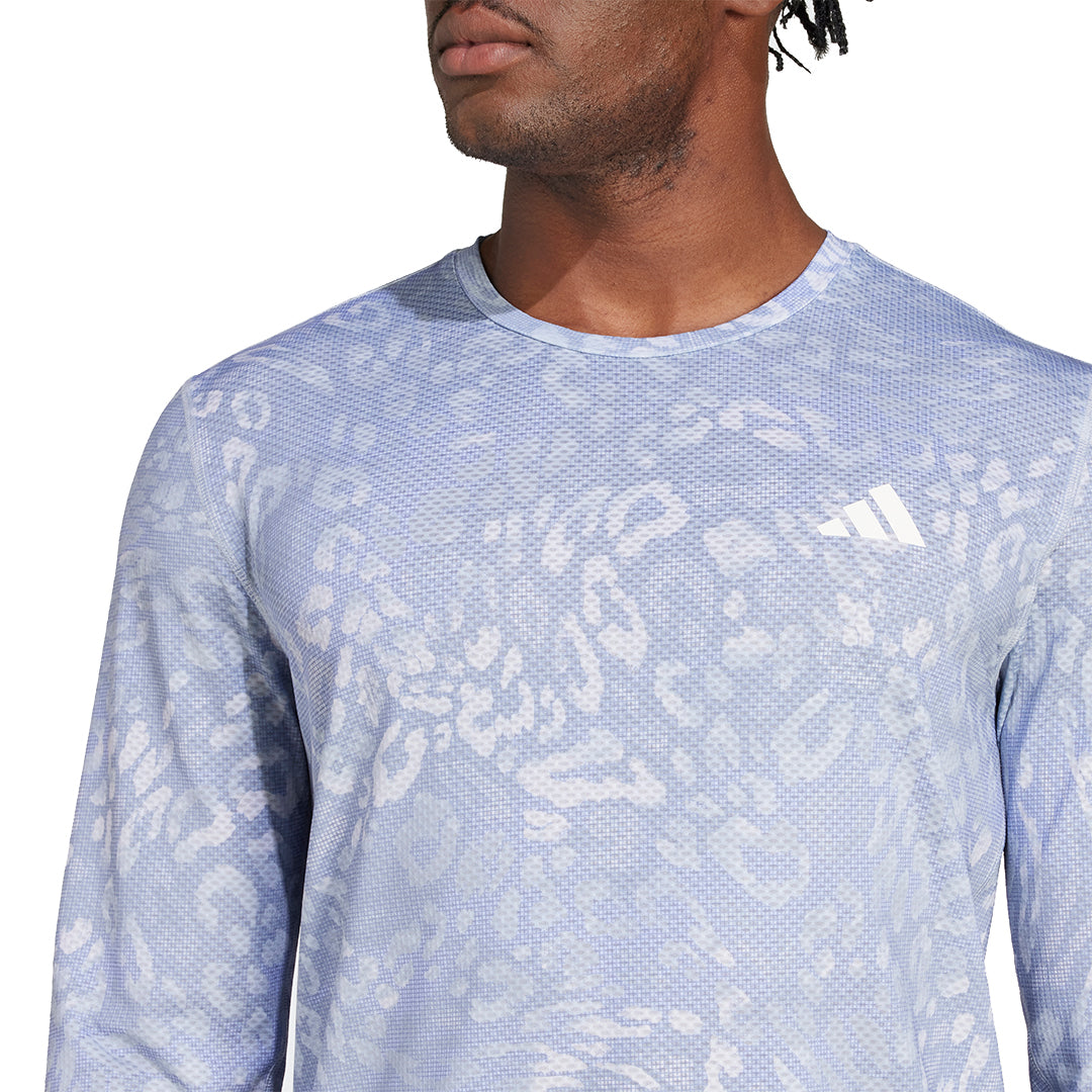 adidas Men Own The Run Excite All Over Print Long Sleeve | JD7770