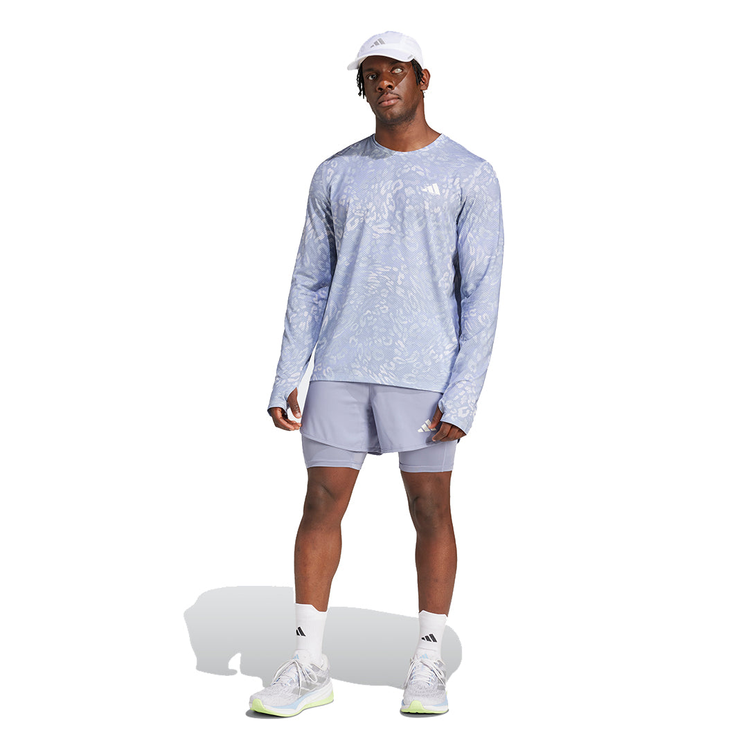 adidas Men Own The Run Excite All Over Print Long Sleeve | JD7770