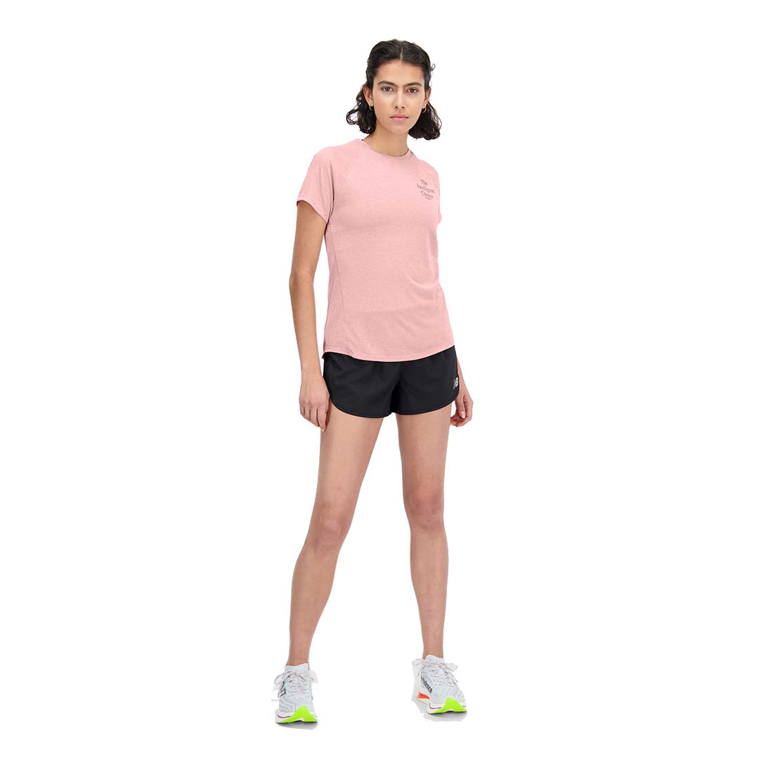 New Balance Women Printed Impact Run Short Sleeve | AWT21263POA