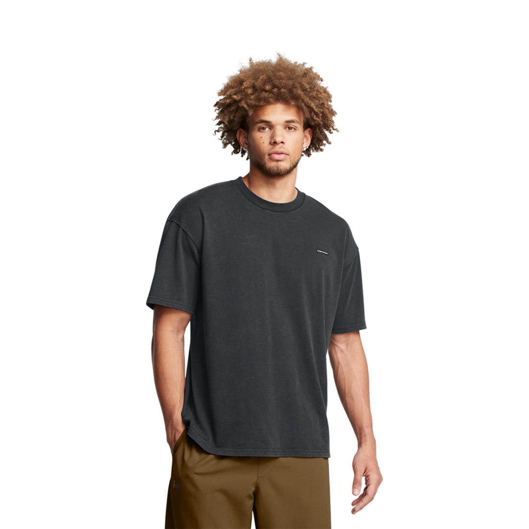 UA Men Heavyweight Oversized Logo Wash Short Sleeve | 1389147
