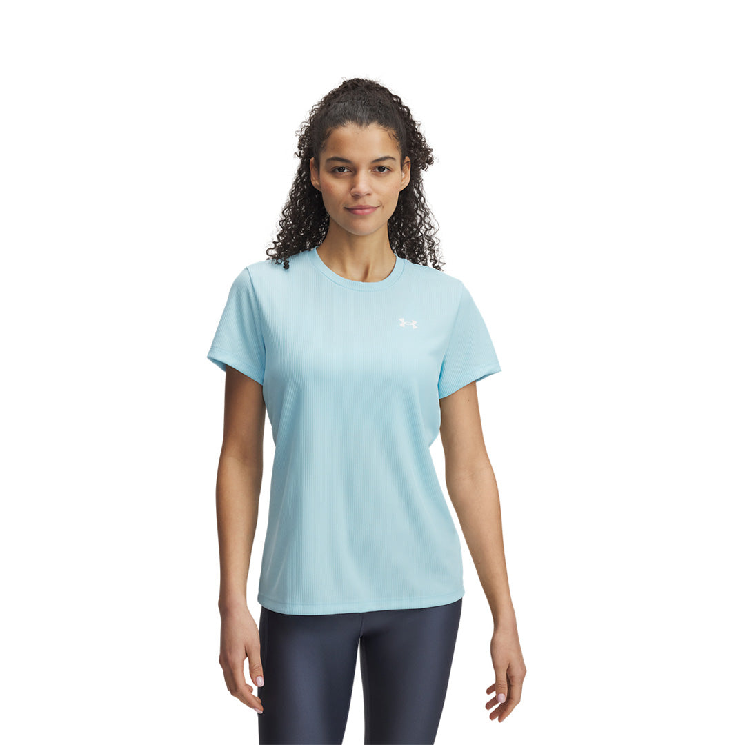 Under Armour Women Tech Rib Short Sleeve | 1389852-494