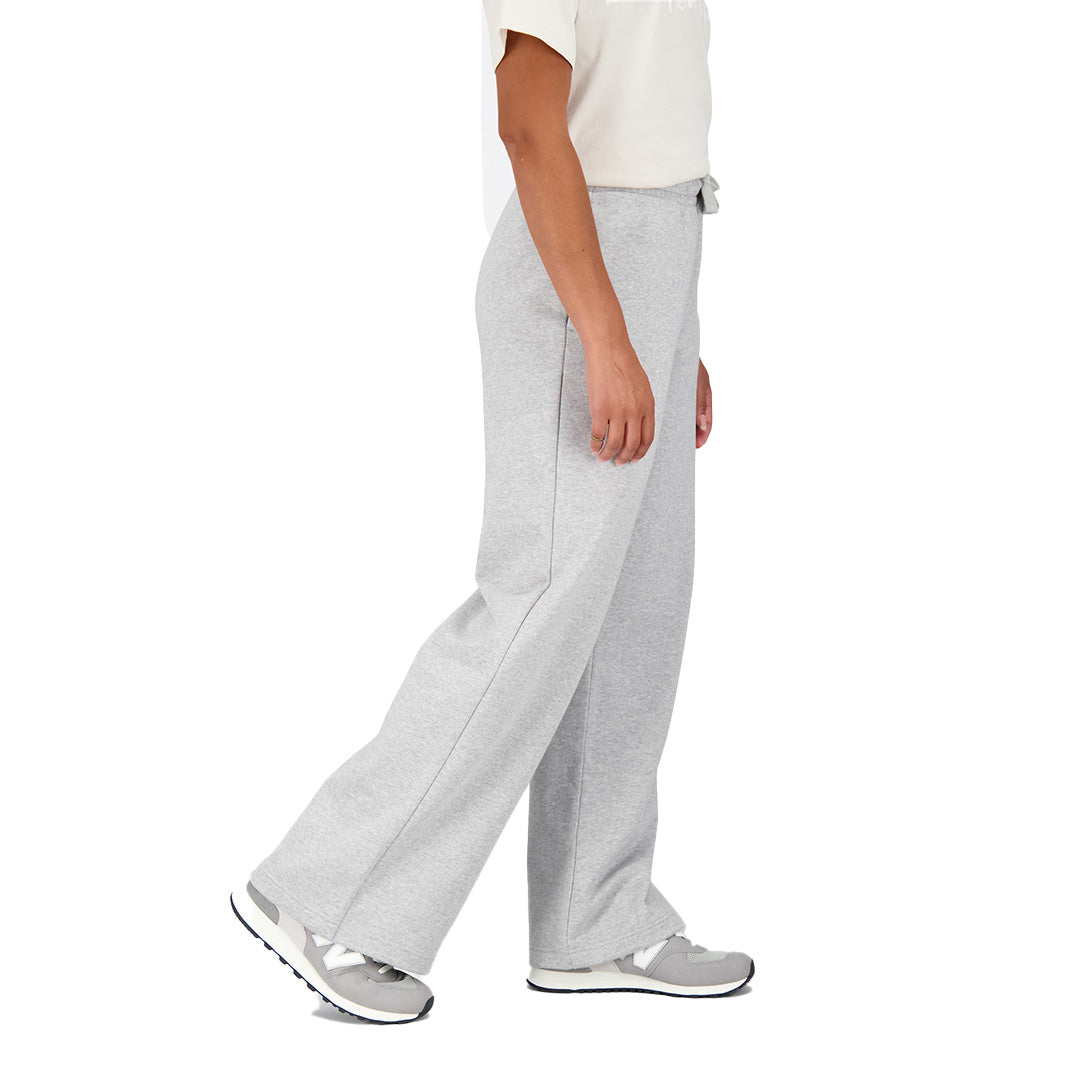 New Balance Women Essentials Stacked Logo French Terry Wide Legged Sweatpants | WP31516AG