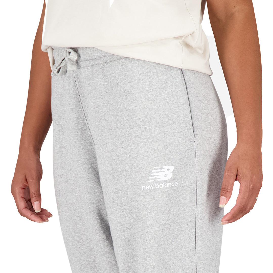New Balance Women Essentials Stacked Logo French Terry Wide Legged Sweatpants | WP31516AG
